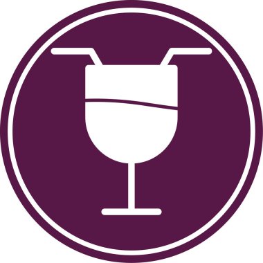 Şarap kadehi simgesinin vektör illüstrasyonu