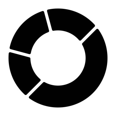 Pasta grafiği düz vektör simgesi