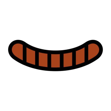 Çizgi film sosisinin vektör çizimi.