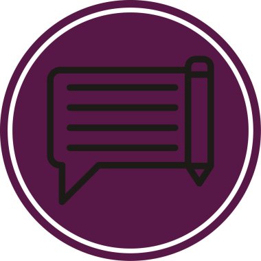 Sohbet simgesinin vektör illüstrasyonu