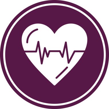 Kalp nabız vektör simgesi