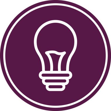 Ampul. Web simgesi basit illüstrasyon