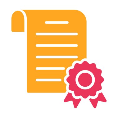 Yıldız simgesi olan belge. belge belgesi vektör illüstrasyonu