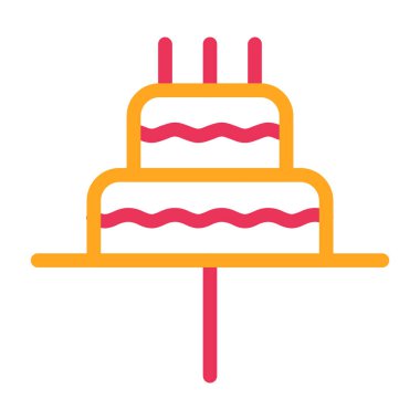 doğum günü pastası simgesi, vektör tasarımı