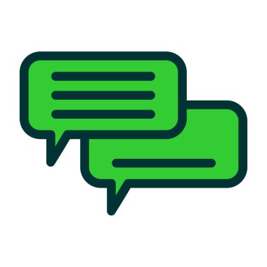 Sohbet iletisi kabarcık vektör simgesi