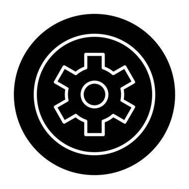 Vites düz yuvarlak vektör simgesi