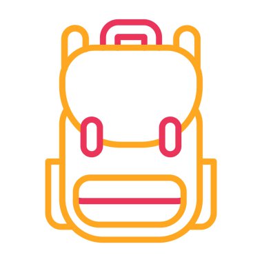 Sırt çantası modern simge, vektör illüstrasyonu