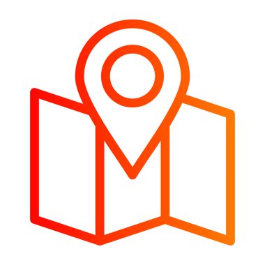 Moda biçimi izole edilmiş arkaplanda harita konumu simgesi