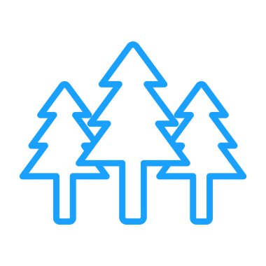 Web ve mobil uygulaması tasarımı, orman logo kavramı için beyaz arka plan üzerinde izole orman simge vektör