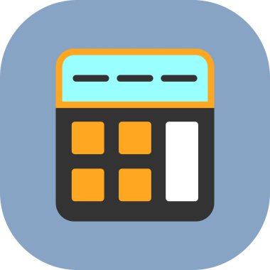 hesap makinesi web simgesi, vektör illüstrasyonu