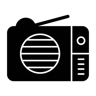 Moda tarzı izole edilmiş arkaplan televizyon simgesi.