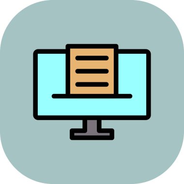 Bilgisayar. Web simgesi basit illüstrasyon