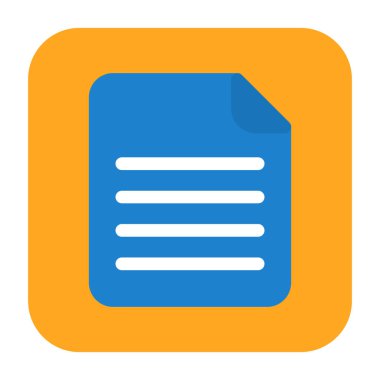 belge simgesi vektör illüstrasyonu