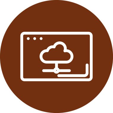 Bulut hesaplama simgesi vektör illüstrasyonu