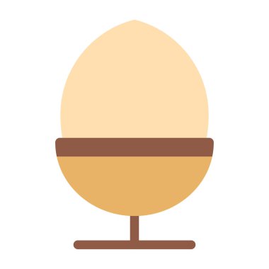 yumurta vektörü düz renk simgesi