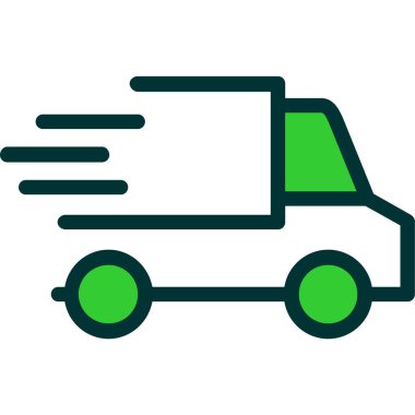 dağıtım vektörü renk çizgisi simgesi