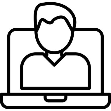 Bilgisayar. Web simgesi vektör illüstrasyonu