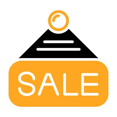 satış indirimi simgesi, basit vektör illüstrasyonu