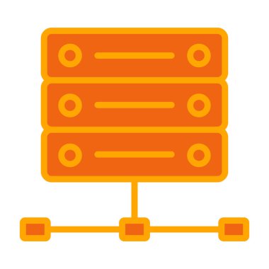 İzole edilmiş tek bir turuncu simgenin vektör çizimi