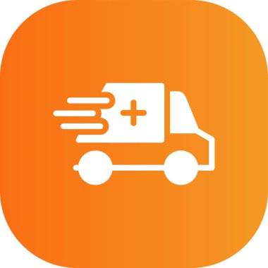 ambulans simgesi vektör illüstrasyonu.