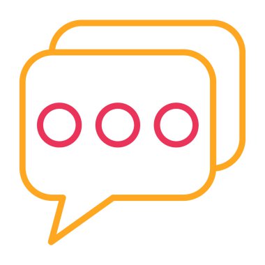 Konuş. Web simgesi basit illüstrasyon