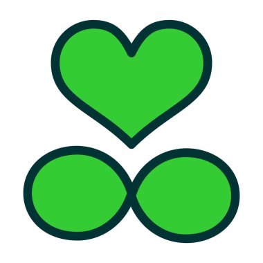 Kalp ikonu vektör illüstrasyonu