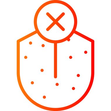 Bir kırmızı kalkan simgesinin vektör illüstrasyonu