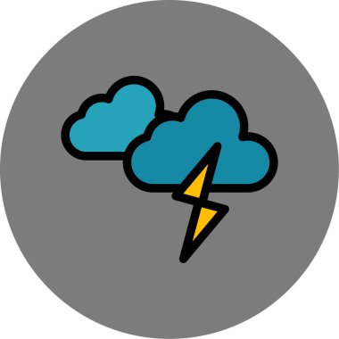 Şimşek simgesi vektör illüstrasyonu