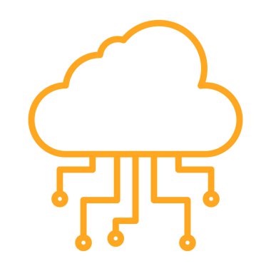 bulut teknoloji simge vektör çizim