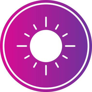 Güneş. Web simgesi basit illüstrasyon