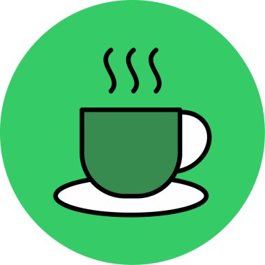 Taslak vektör izole edilmiş fincan simgesi