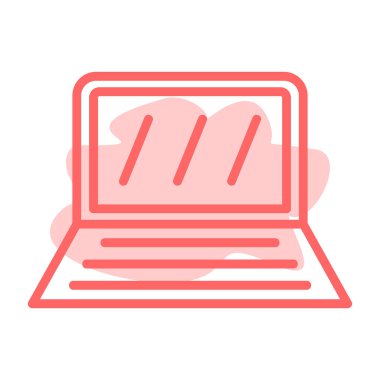 dizüstü bilgisayarınızla konuşma balonu vektör çizim tasarım