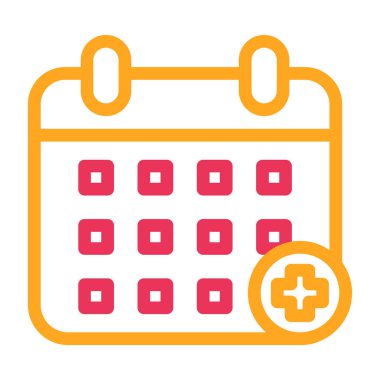 Tıbbi atama ikonu vektörü. Tıbbi atama sembolünü özetle. izole edilmiş sınır sembolü çizimi