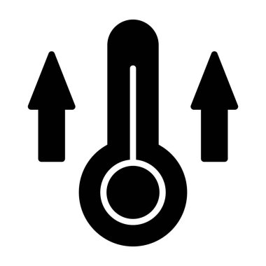 sıcaklık vektörü düz simge