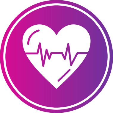 kalp atışı vektör simgesi modern basit resimleme