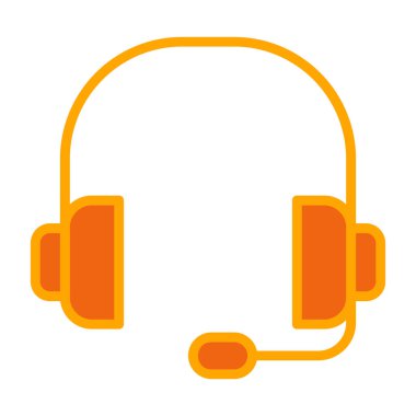 Kulaklık. Web simgesi basit illüstrasyon