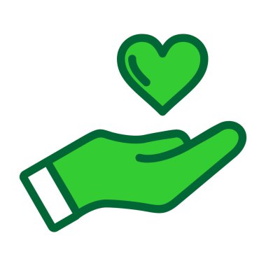 el vektör simgesi olan kalp.