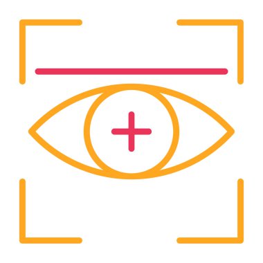 vizyon ikonu vektör illüstrasyonu