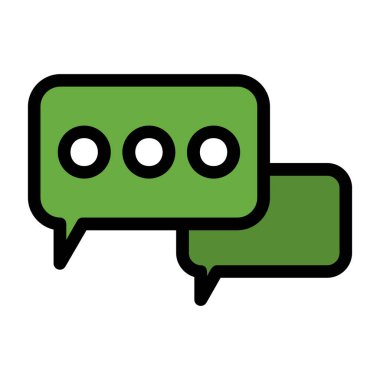 kabarcık sohbet simgesi. özet konuşma balonu vektör rengi düz izole