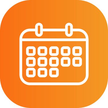 Takvim. Web simgesi basit illüstrasyon