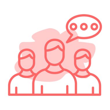 Kabarcık çizgisi biçim vektör tasarımına sahip insan grubu