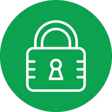 Kilit. Web simgesi basit illüstrasyon