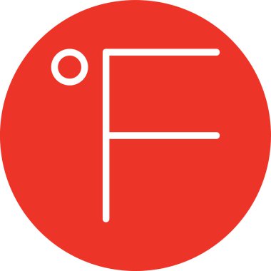 f vektörü ince çizgi simgesi