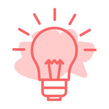 ampul vektör renk çizgisi simgesi