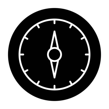 pusula düz vektör simgesi