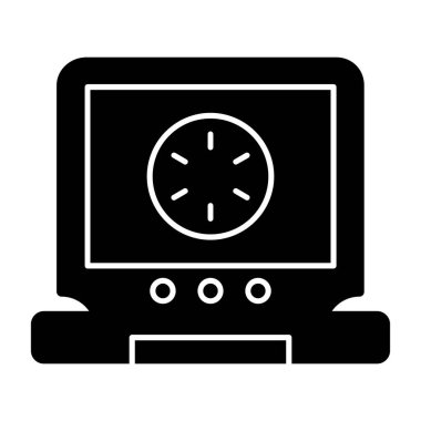 Dizüstü bilgisayar kutsal kişilerin resmi, basit tarzı