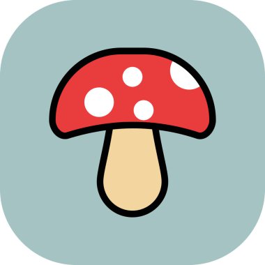 Mantar simgesinin vektör illüstrasyonu