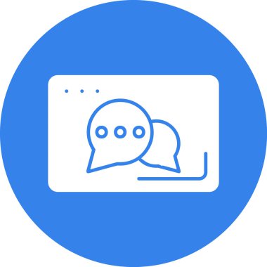 Sohbet simgesi vektör illüstrasyonu