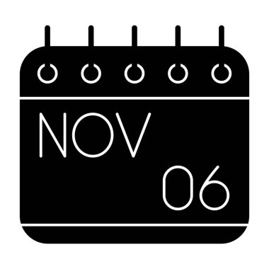 Tarihi olan bir takvimin çizimi.