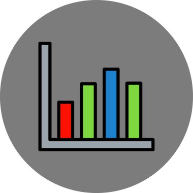 grafik çizelgesi simgesi, vektör illüstrasyonu